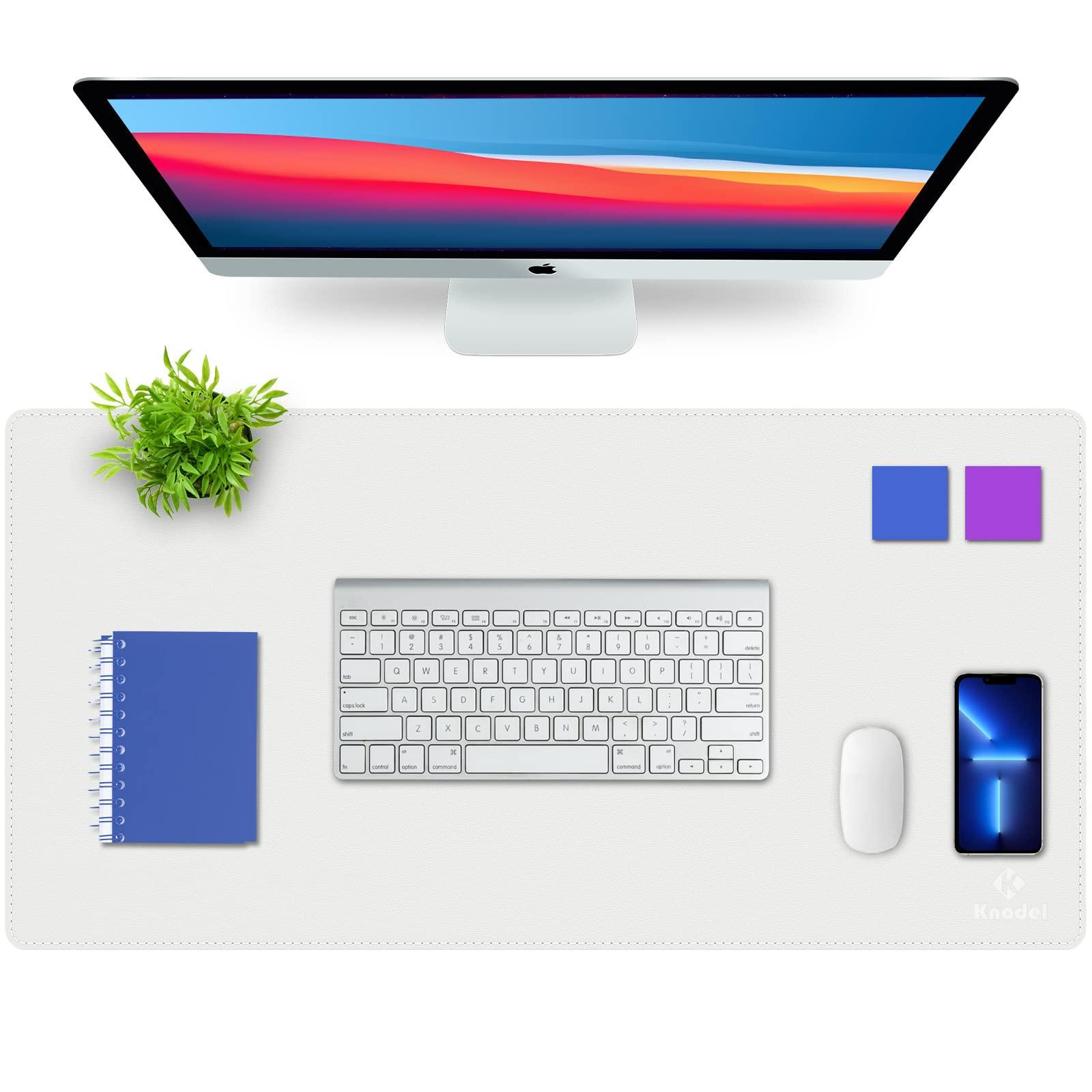 K KNODEL Dual-Sided PU Leather Desk Mat